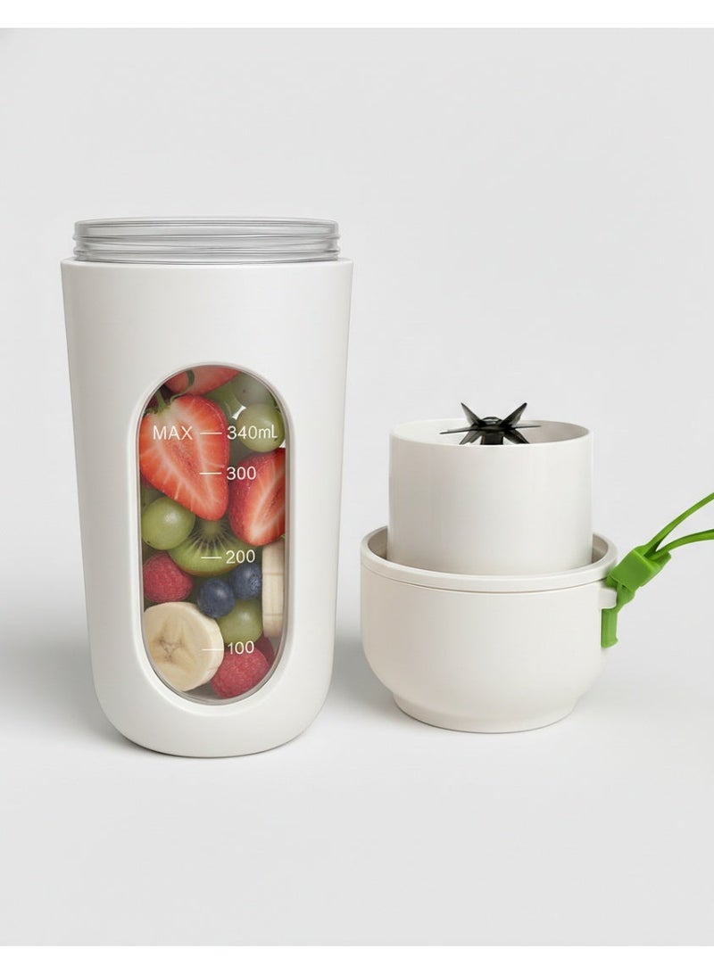 Interstella Portable Mini Blender 340ml, 60W USB-C Smoothie Maker with High-Speed Blades, BPA-Free Personal Juicer for Travel, Gym & Home - Image 2